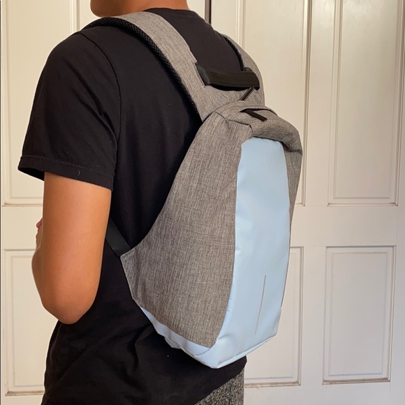 Bobby Compact Anti-Theft backpack, Pastel Blue - Picture 2 of 4